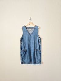 Vintage Denim Mini Dress (L)