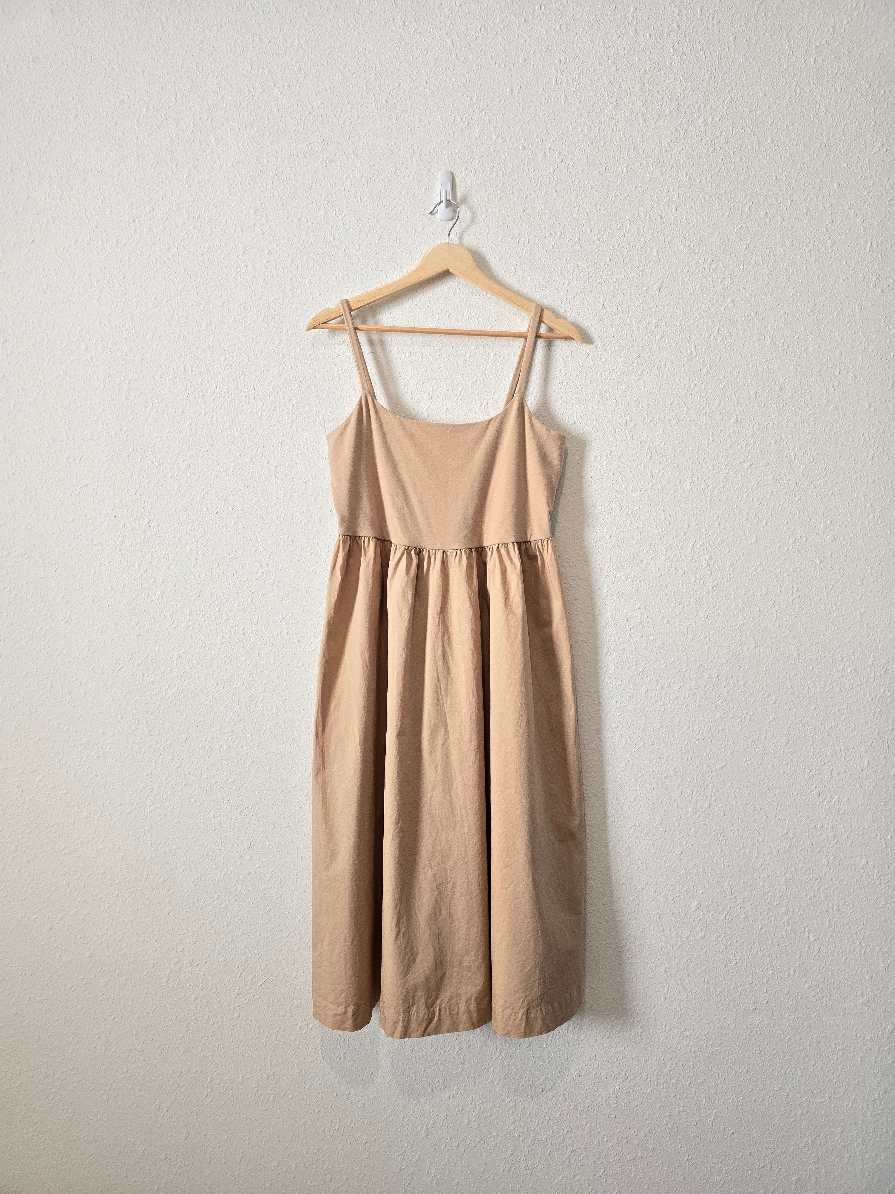 Khaki Fit And Flare Midi Dress (LP)