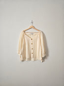 Hayden Cream Button Up Top (M)