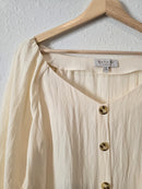 Hayden Cream Button Up Top (M)