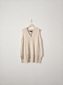 NEW Cream Knit Sweater Vest (L)