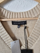 NEW Cream Knit Sweater Vest (L)