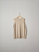 NEW Cream Knit Sweater Vest (L)