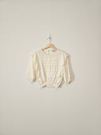 Hayden Cream Ruffle Top (S)