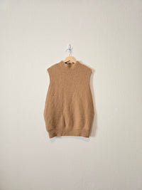 Mock Neck Knit Sweater Vest (S)