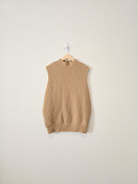 Mock Neck Knit Sweater Vest (S)