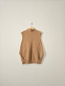 Mock Neck Knit Sweater Vest (S)