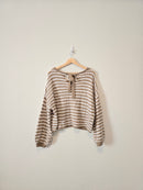 Neutral Puff Sleeve Sweater (S)