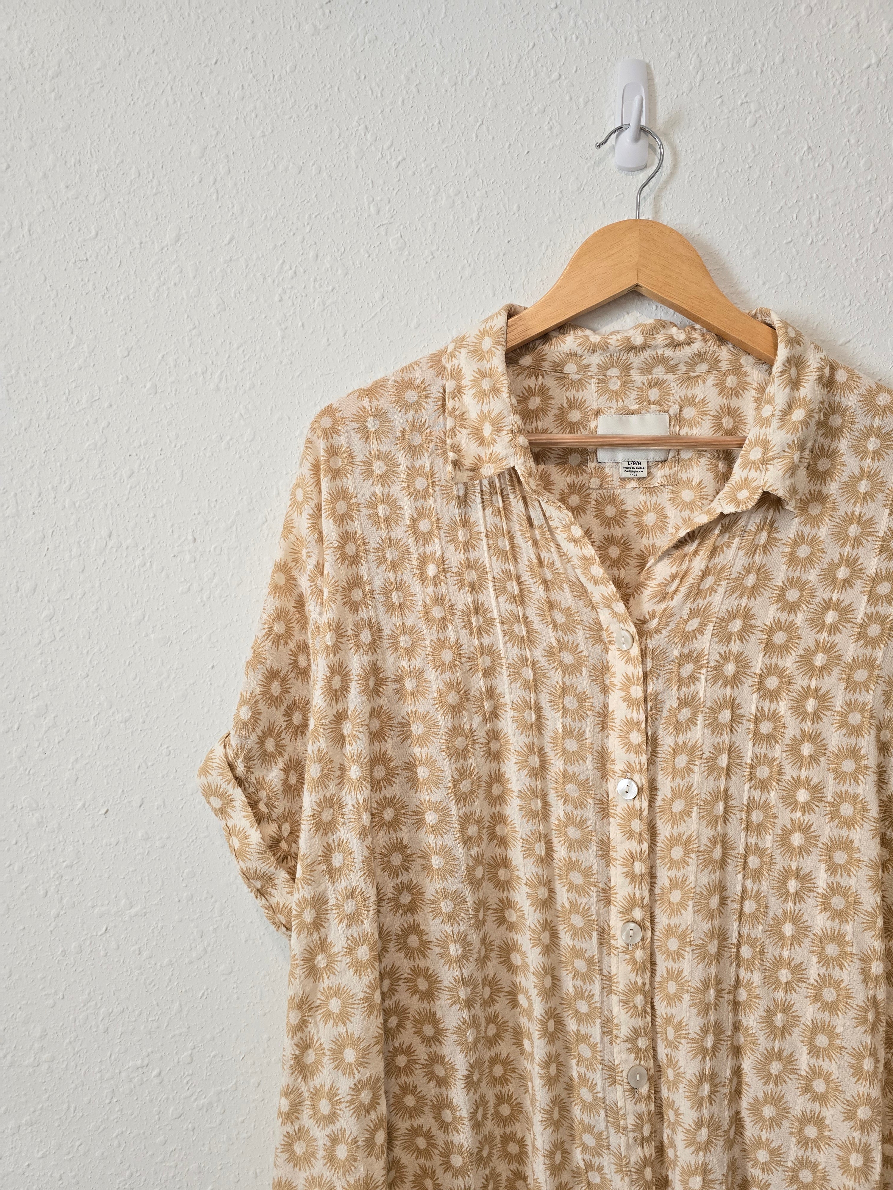 Oversized Sun Button Up (L)