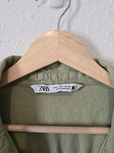 Zara Green Relaxed Button Up (L)