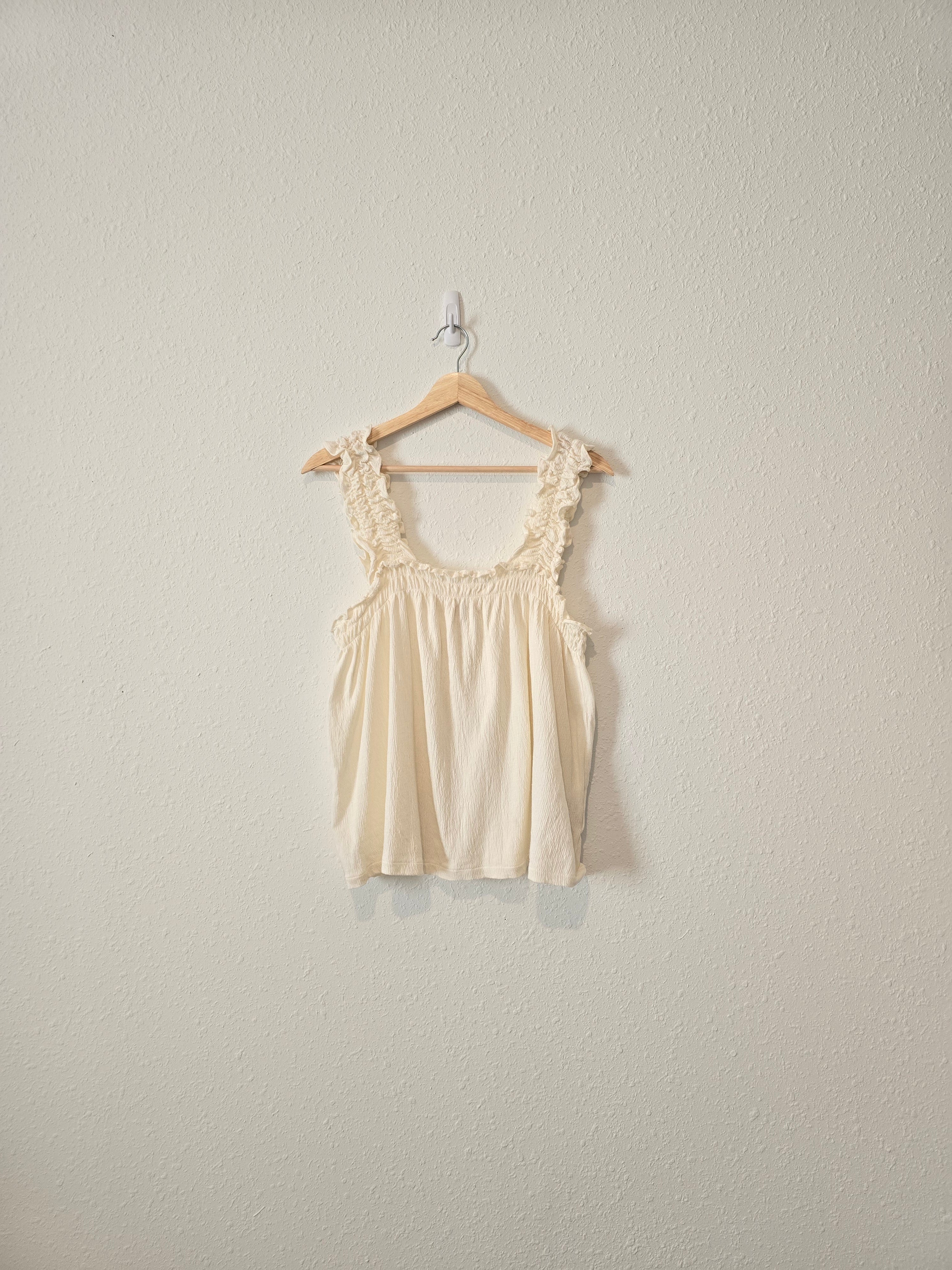 Madewell Knit Ruched Strap Tank (L)