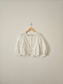 White Eyelet Puff Sleeve Top (S)