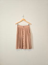 Button Up Midi Skirt (M)