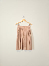 Button Up Midi Skirt (M)