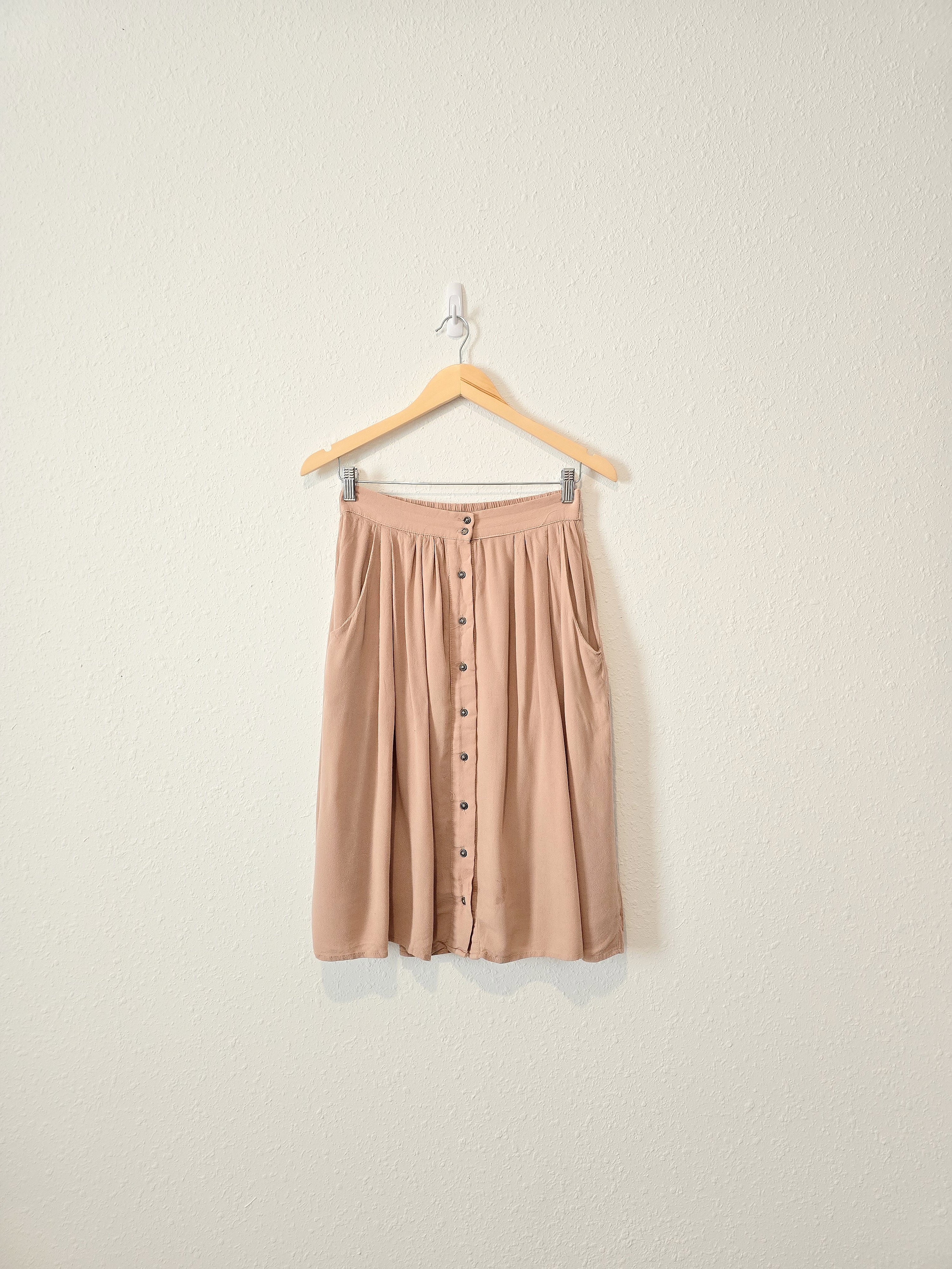 Button Up Midi Skirt (M)