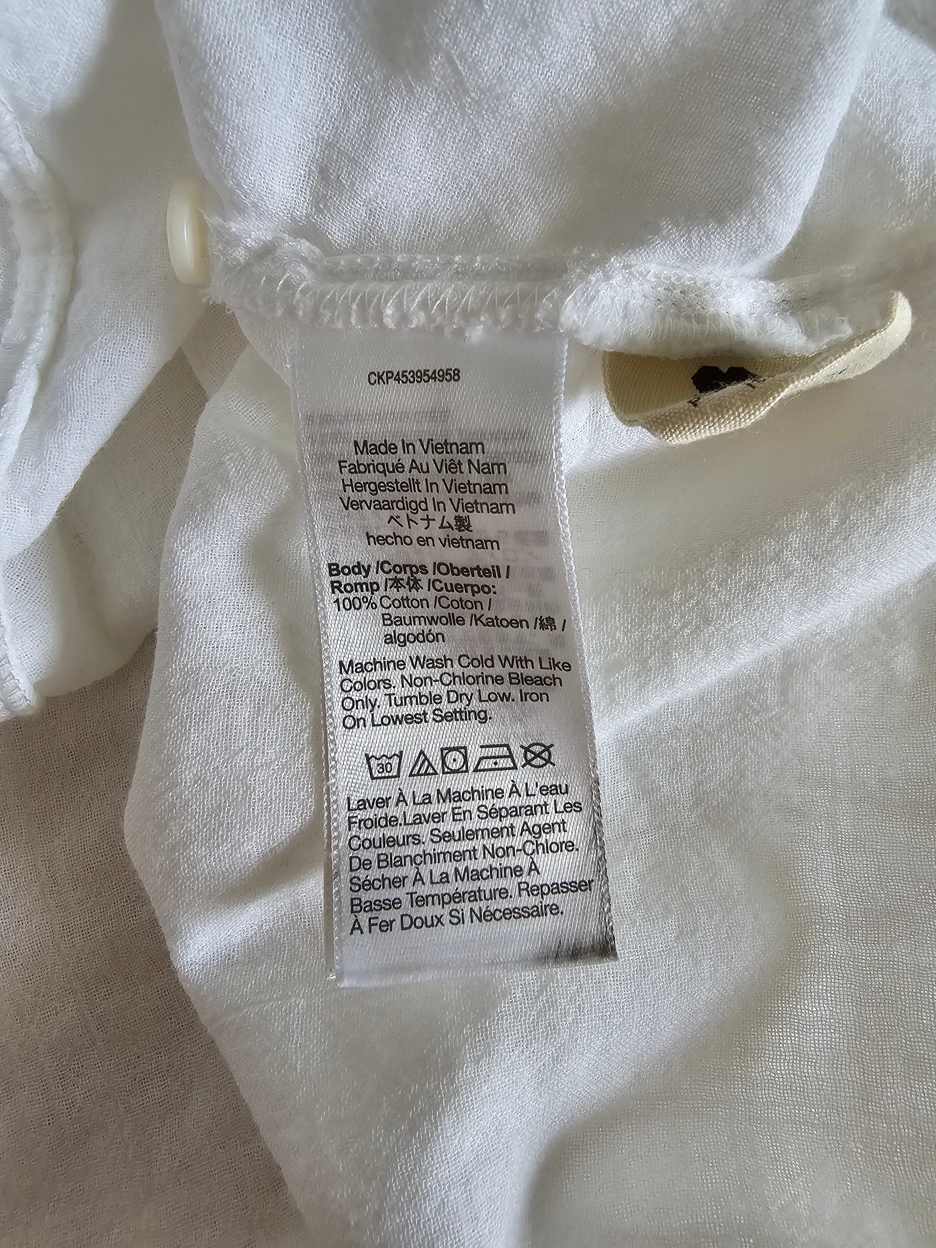 Madewell White Shirred Top (M)