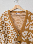 Mustard Floral Cardigan (XS)