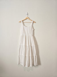 Cotton Tiered Midi Dress (M)