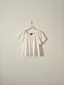 White Floral Eyelet Top (S)