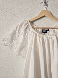 White Floral Eyelet Top (S)