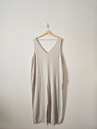 Linen Blend Relaxed Jumpsuit (L)