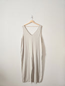 Linen Blend Relaxed Jumpsuit (L)