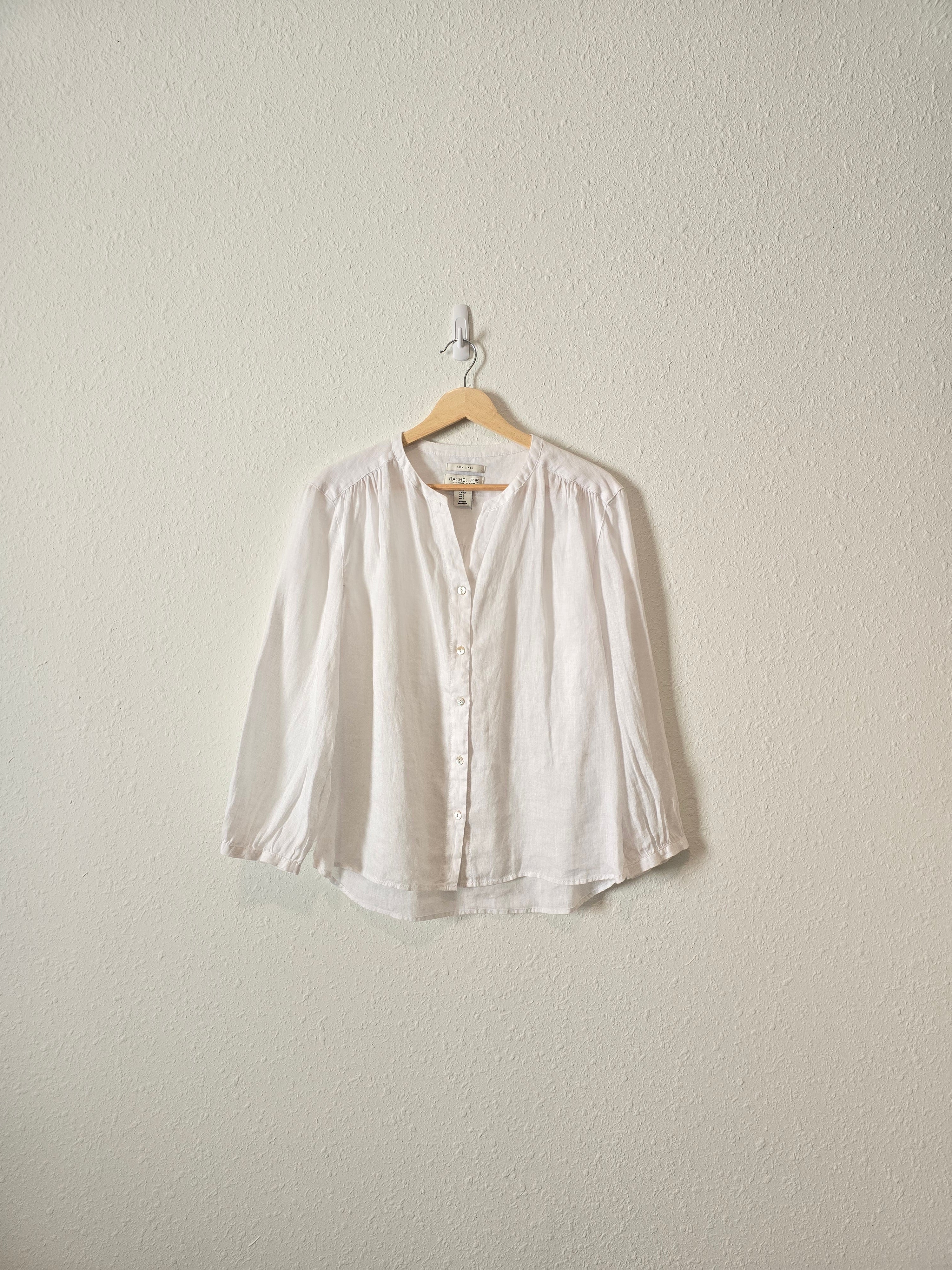 White Linen Button Up (S)