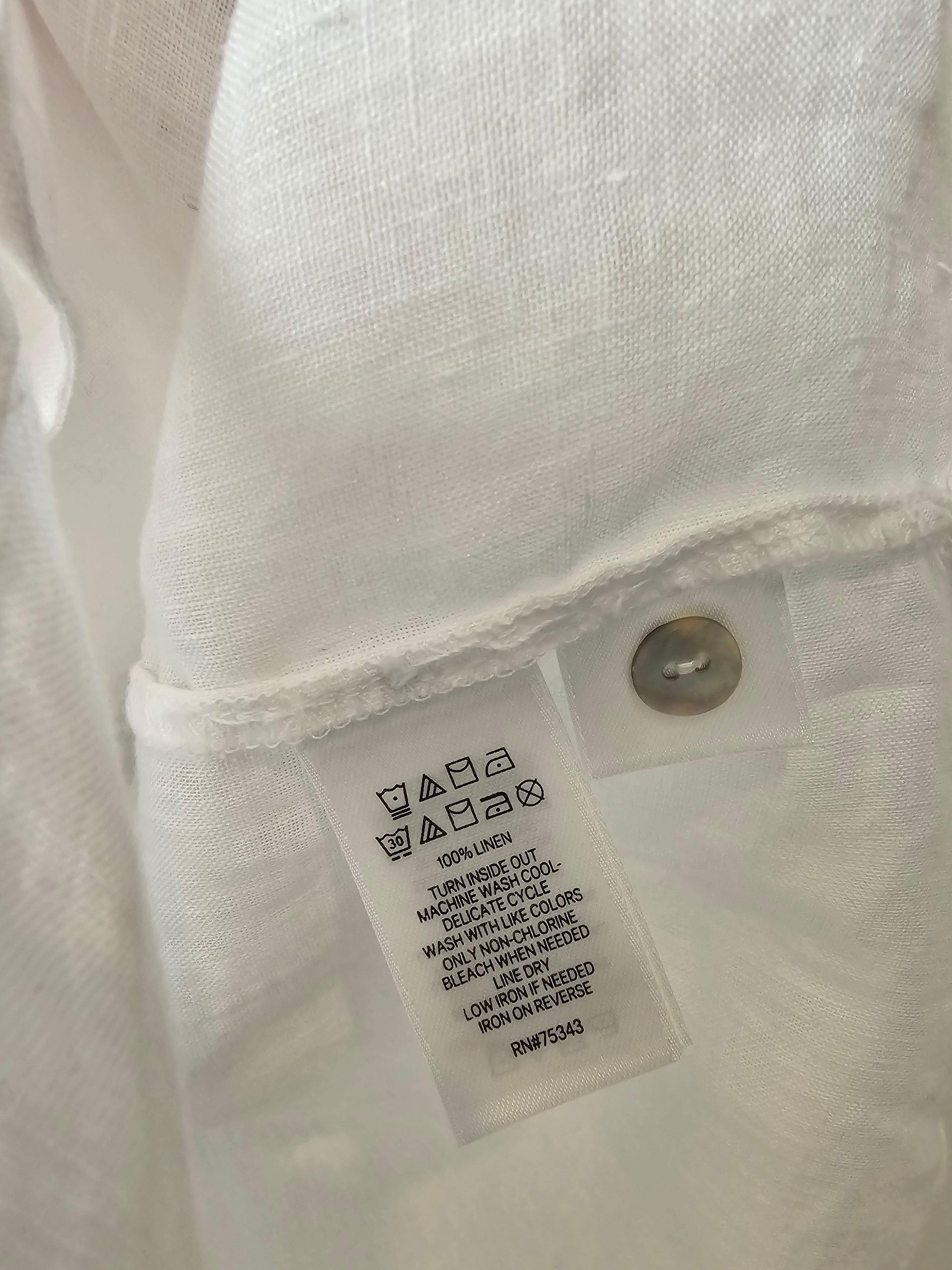 White Linen Button Up (S)