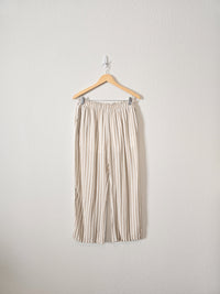 Neutral Striped Straight Pants (L)