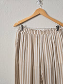 Neutral Striped Straight Pants (L)