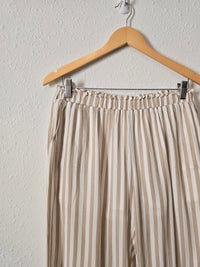 Neutral Striped Straight Pants (L)