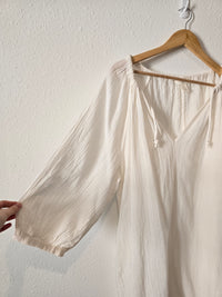 White Gauzy Coverup Dress (L)