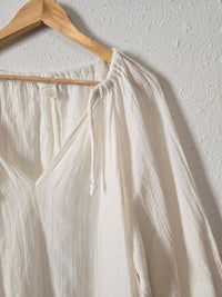 White Gauzy Coverup Dress (L)