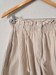 Vintage Striped Tie Waist Shorts (M)