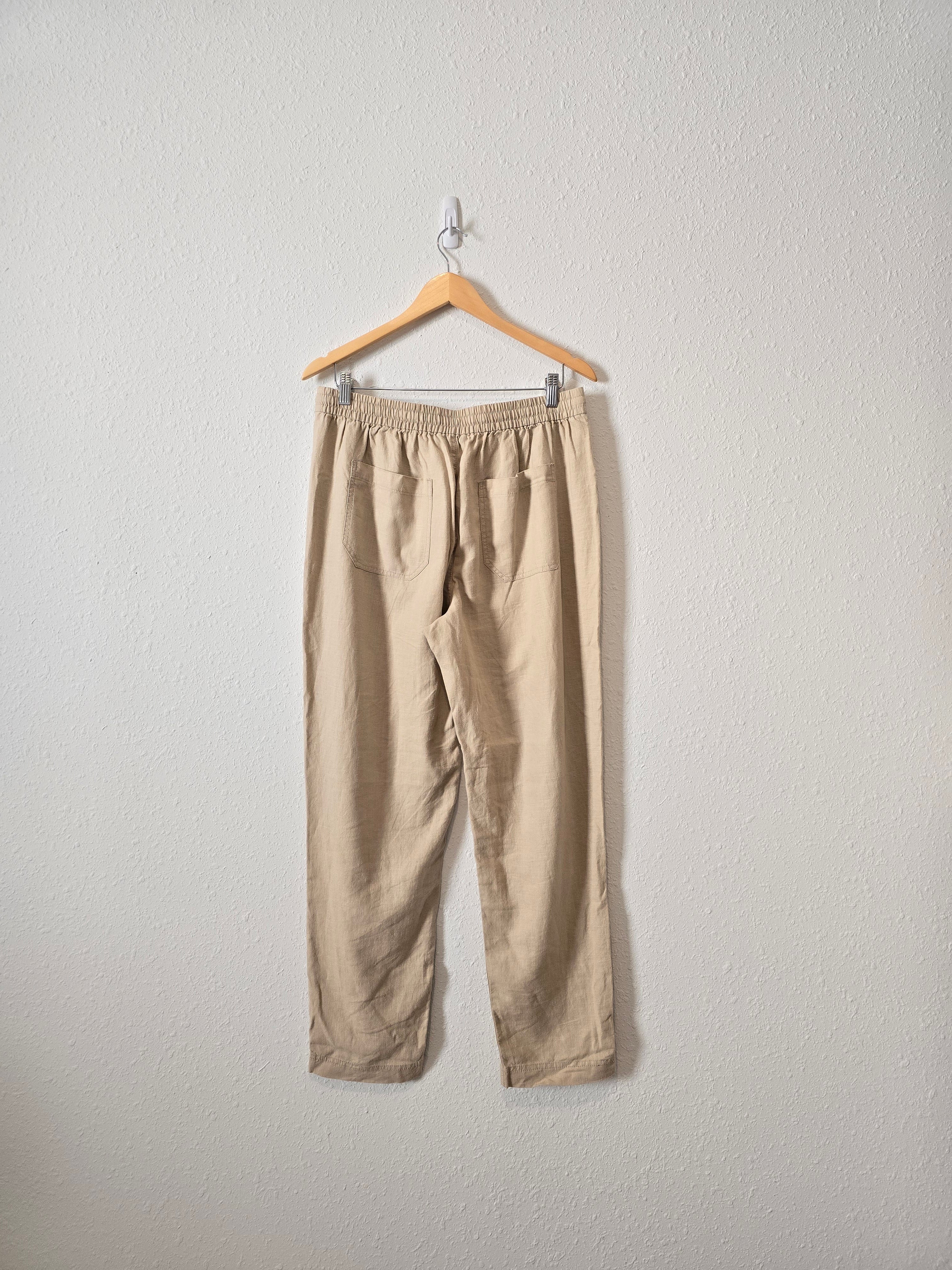 J.Crew Neutral Linen Blend Pants (MT)