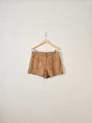 Brown Linen Blend Shorts (L)