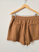 Brown Linen Blend Shorts (L)