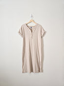 Oat Henley Midi Dress (M)