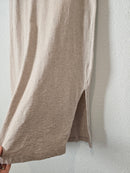 Oat Henley Midi Dress (M)