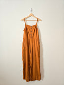 Burnt Orange Linen Jumpsuit (M)