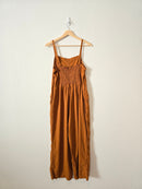 Burnt Orange Linen Jumpsuit (M)