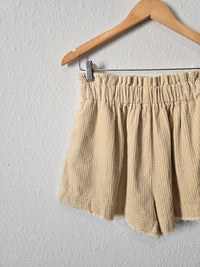 Boutique Cream Cord Shorts (L)