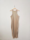 Neutral Ribbed Maxi Dress (XXL)