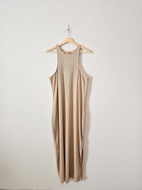 Neutral Ribbed Maxi Dress (XXL)