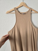 Neutral Ribbed Maxi Dress (XXL)