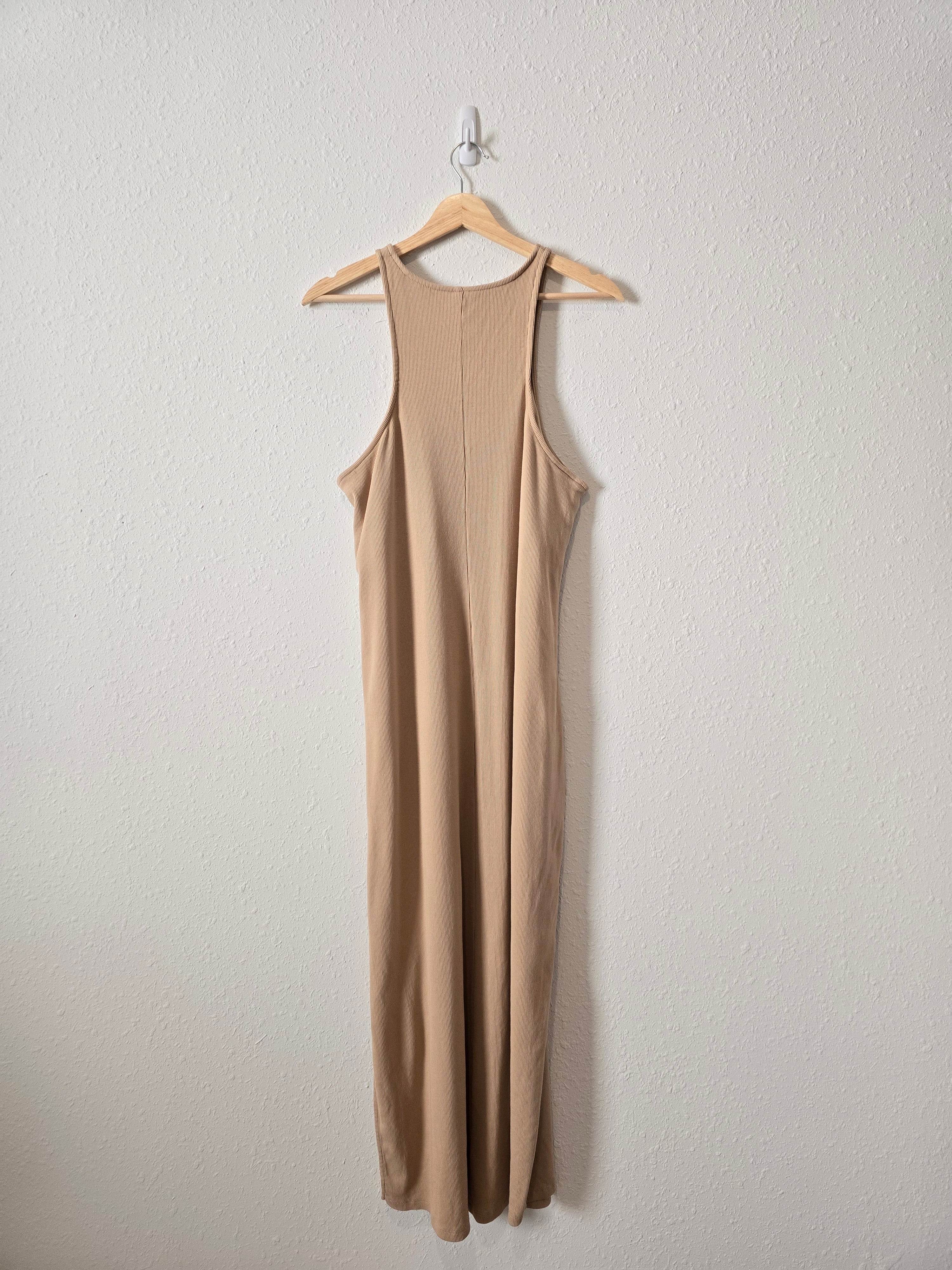 Neutral Ribbed Maxi Dress (XXL)