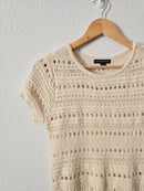 Neutral Crochet Knit Dress (S)