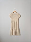 Neutral Crochet Knit Dress (S)