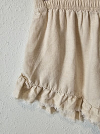 Aerie Ruffle Linen Blend Shorts (M)