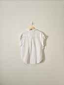 NEW White Gauze Button Up (L)